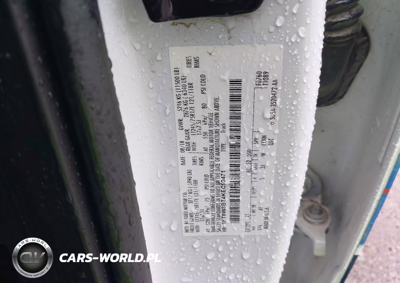 2019 Ford F-350 Xl VIN:1FT8W3BT4KEC50471 - 8
