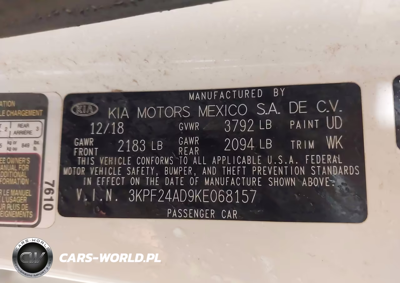 2019 Kia Forte Lxs VIN:3KPF24AD9KE068157 - 9
