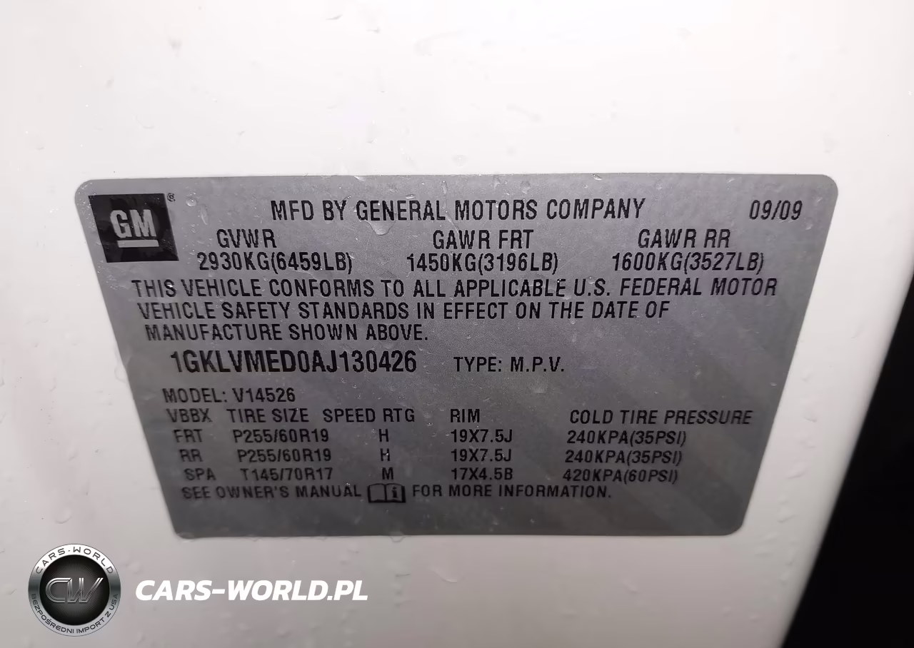2010 GMC Acadia Slt-1 VIN:1GKLVMED0AJ130426 - 9