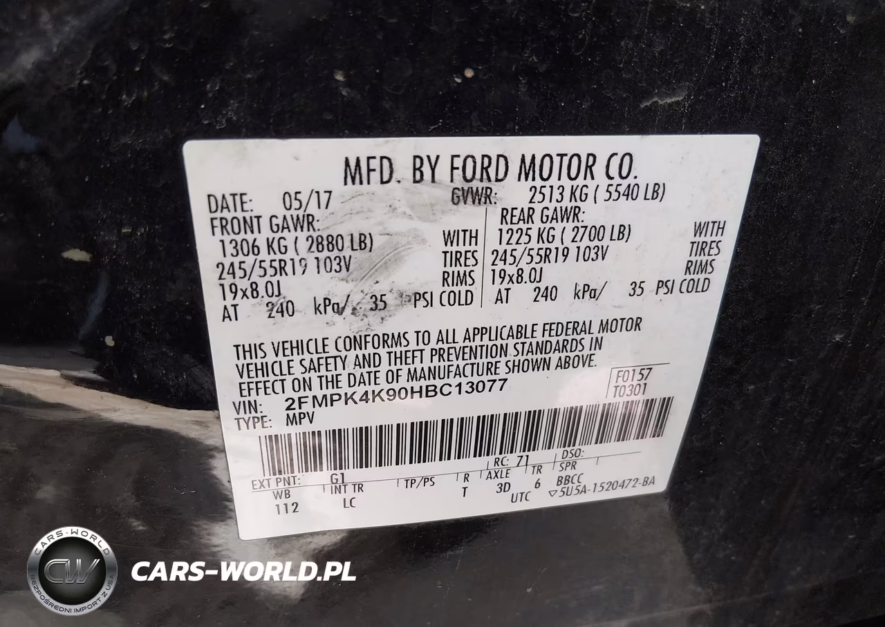 2017 Ford Edge Titanium VIN:2FMPK4K90HBC13077 - 9