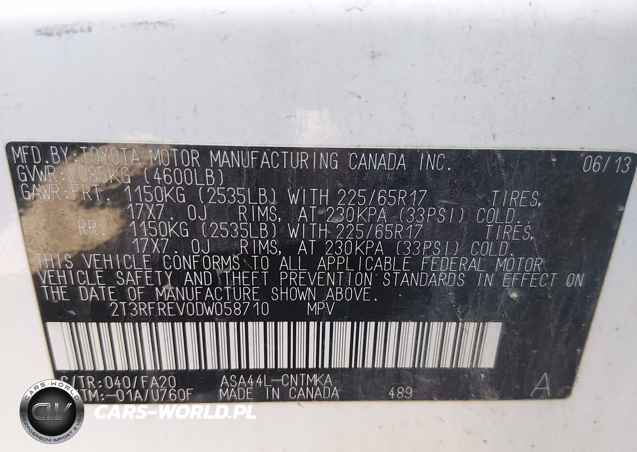 2013 Toyota Rav4 Xle VIN:2T3RFREV0DW058710 - 9
