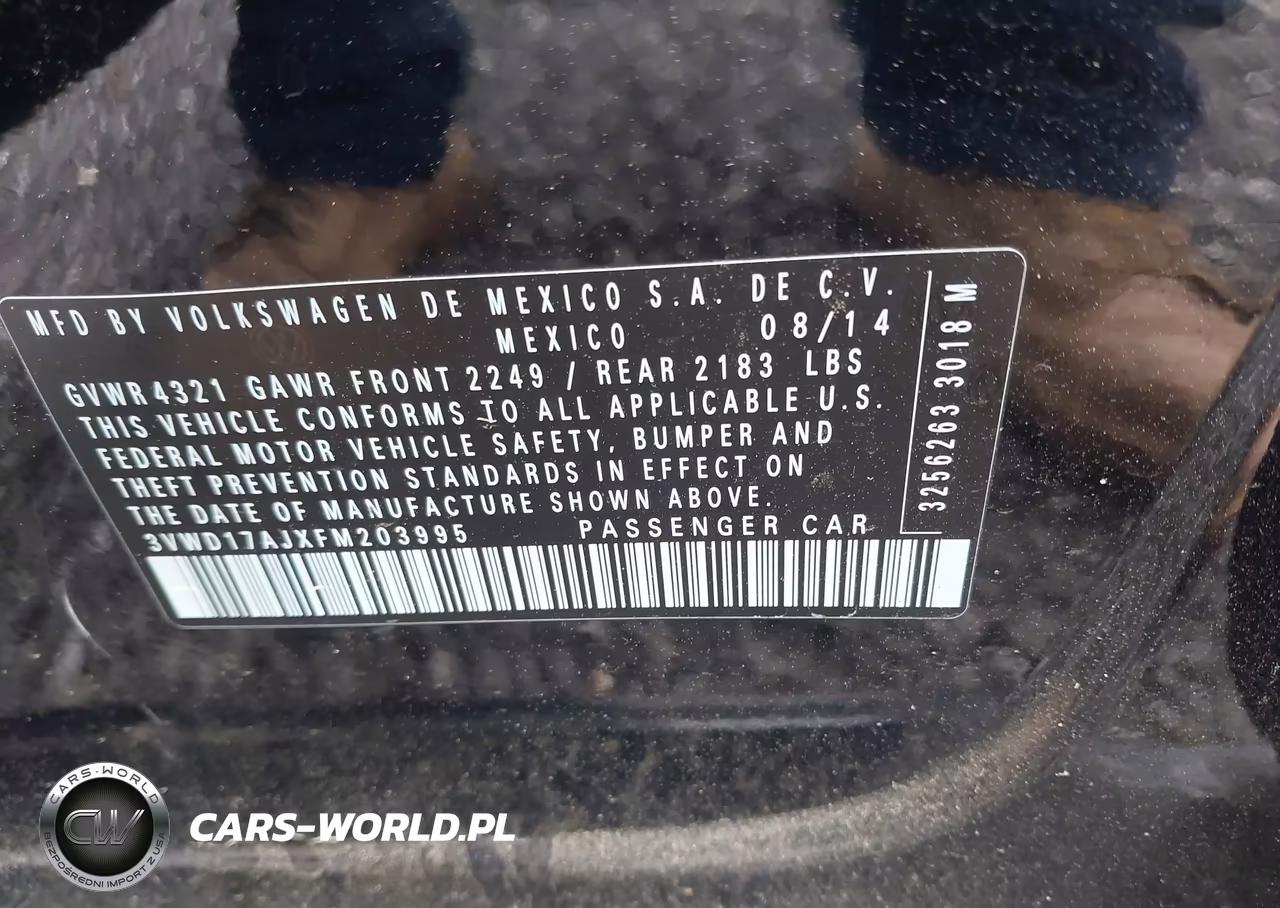 2015 Volkswagen Jetta 1.8T Se VIN:3VWD17AJXFM203995 - 9