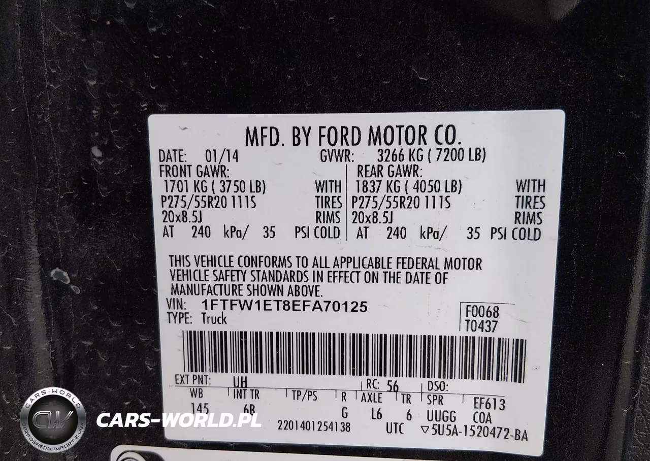 2014 Ford F-150 Fx4 VIN:1FTFW1ET8EFA70125 - 9