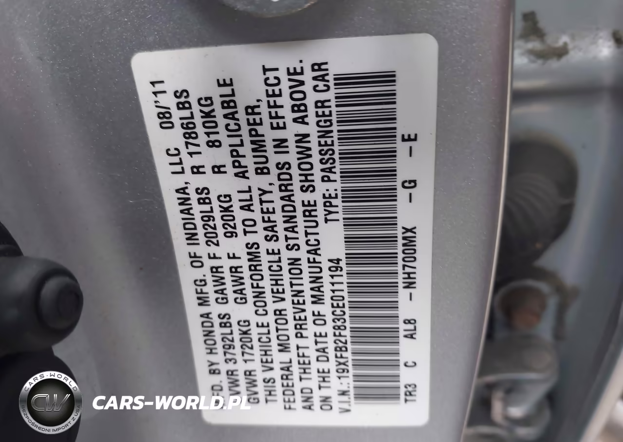 2012 Honda Civic Ex VIN:19XFB2F83CE011194 - 9