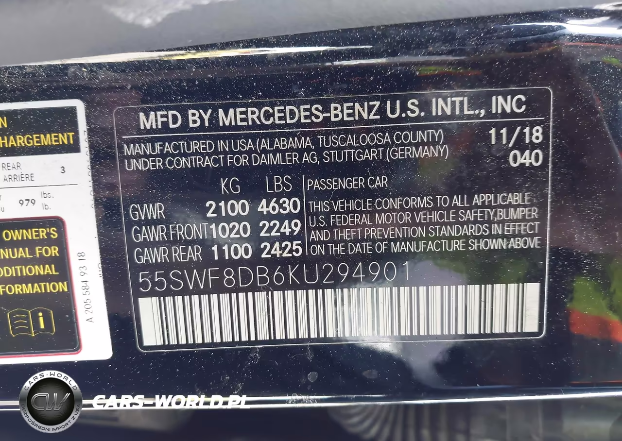 2019 Mercedes-Benz C 300 VIN:55SWF8DB6KU294901 - 9