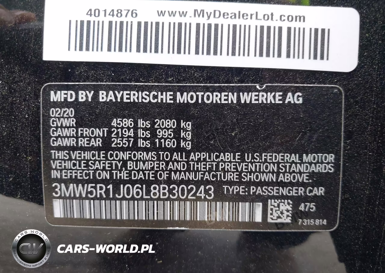 2020 BMW 330I VIN:3MW5R1J06L8B30243 - 9