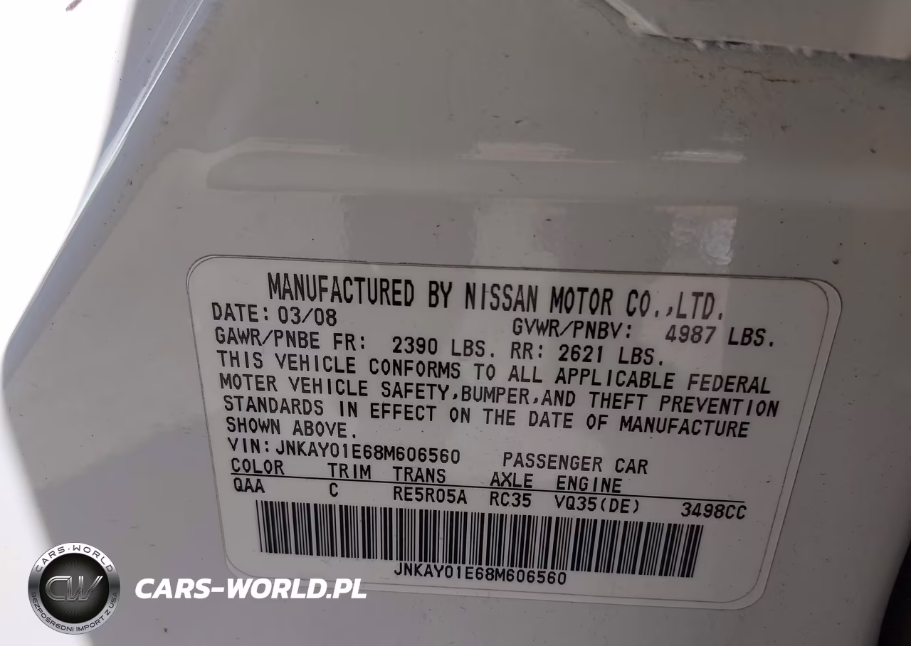 2008 Infiniti M35 VIN:JNKAY01E68M606560 - 9