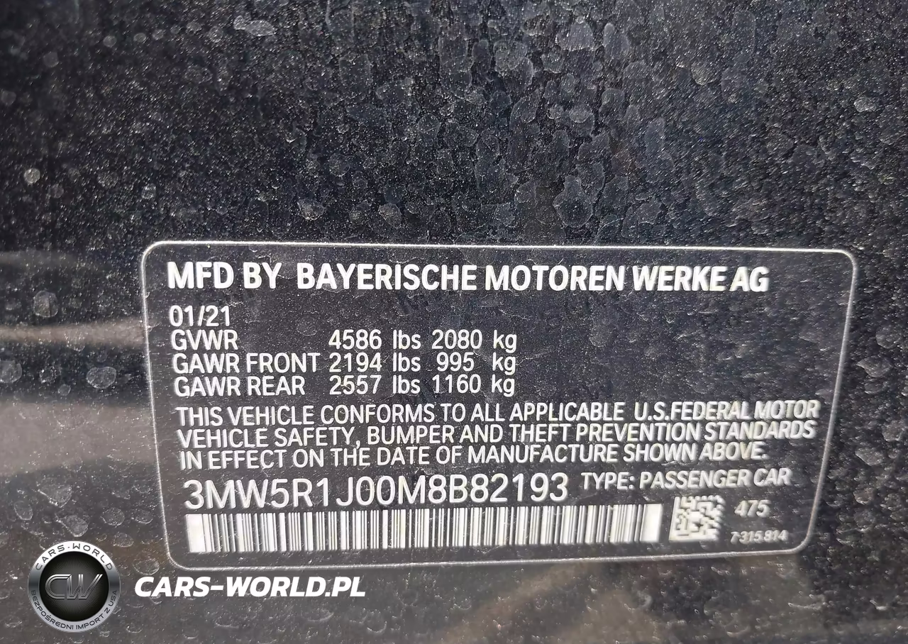 2021 BMW 330I VIN:3MW5R1J00M8B82193 - 9