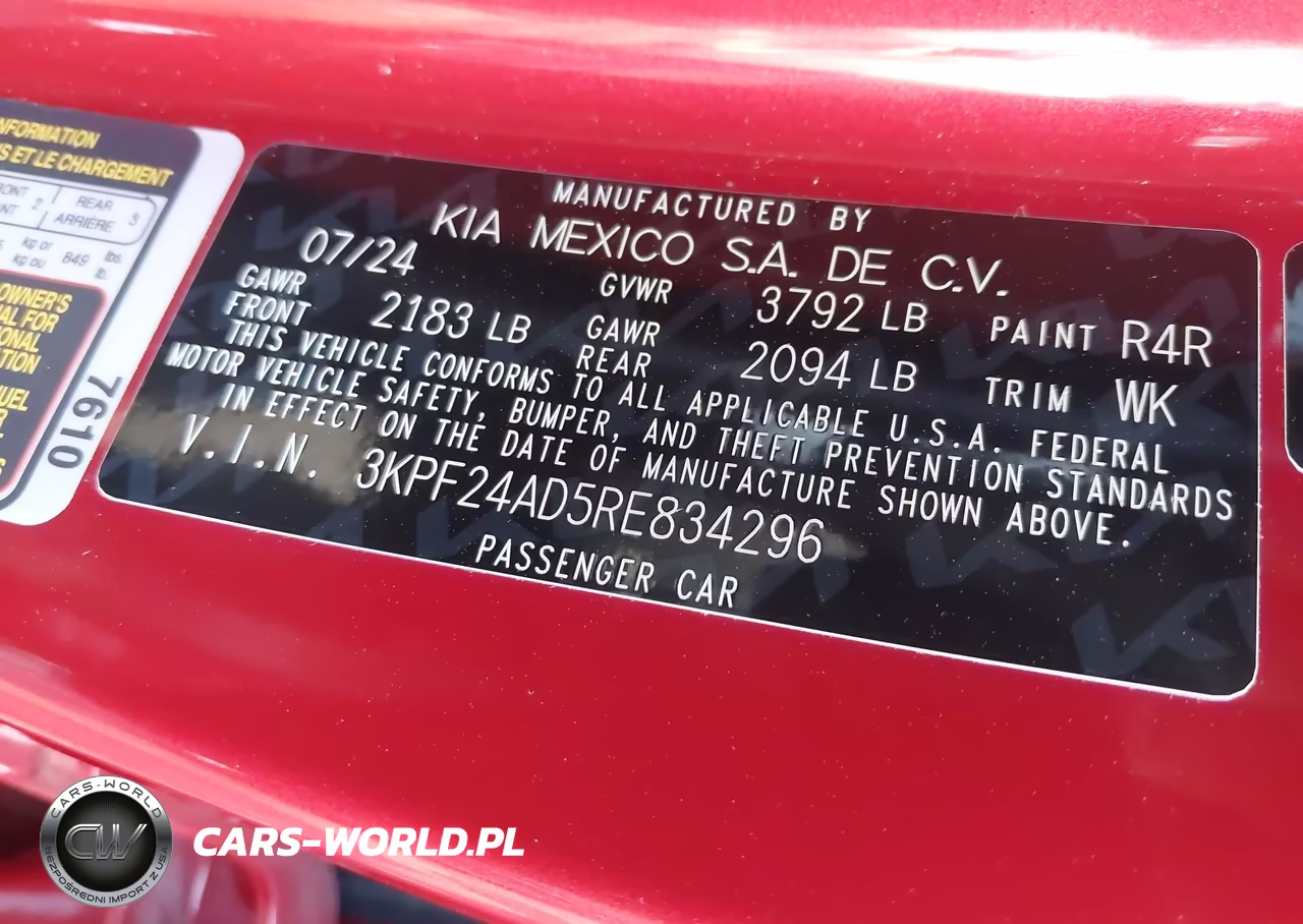 2024 Kia Forte Lxs VIN:3KPF24AD5RE834296 - 9