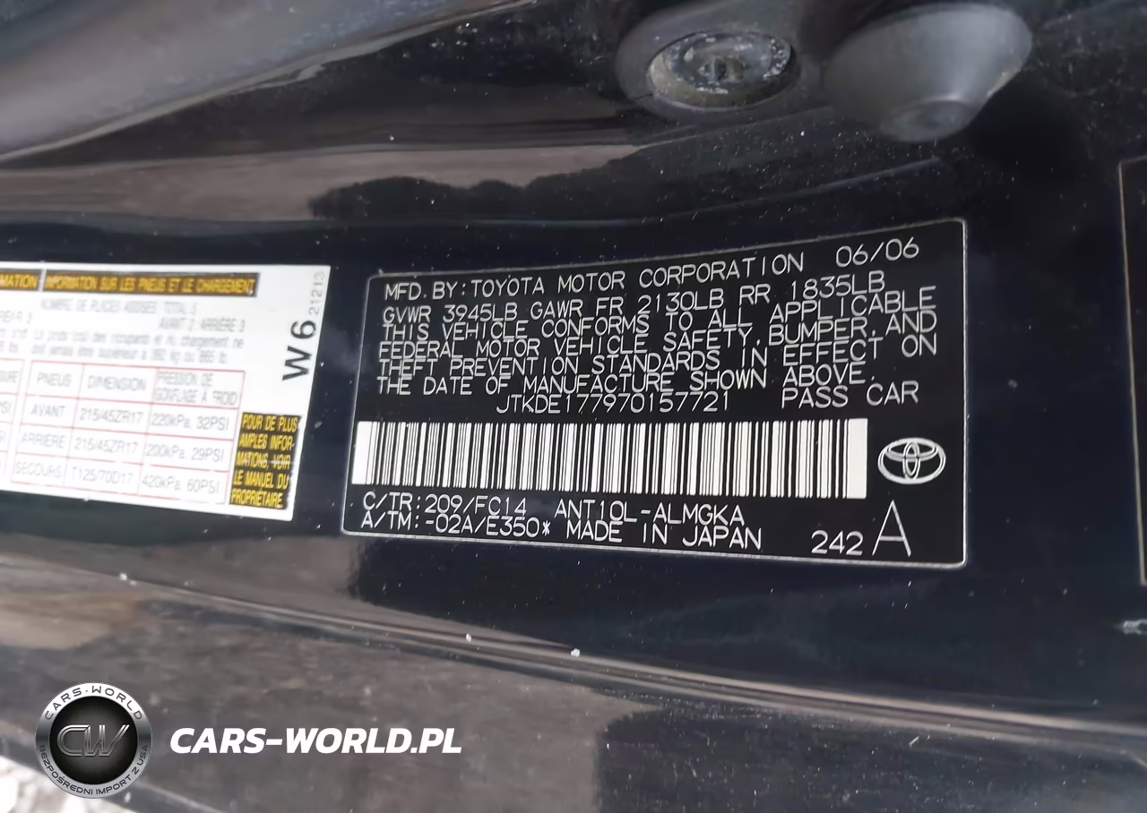 2007 Scion Tc VIN:JTKDE177970157721 - 9