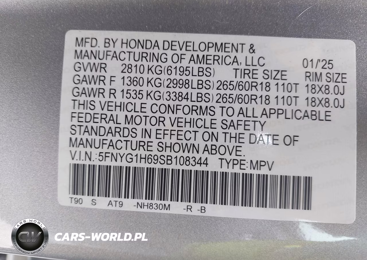 2025 Honda Pilot Trailsport VIN:5FNYG1H69SB108344 - 9