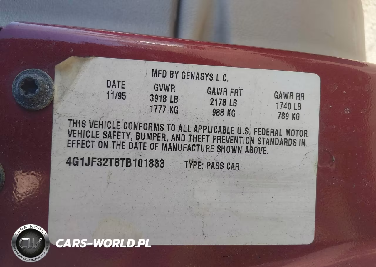 1996 Chevrolet Cavalier Ls VIN:4G1JF32T8TB101833 - 9