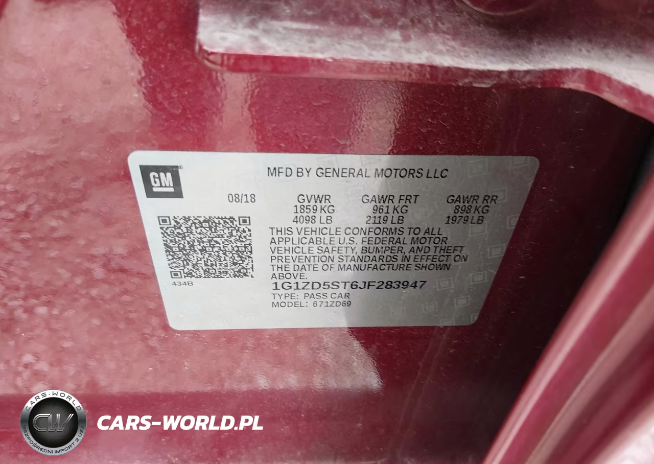 2018 Chevrolet Malibu Lt VIN:1G1ZD5ST6JF283947 - 9