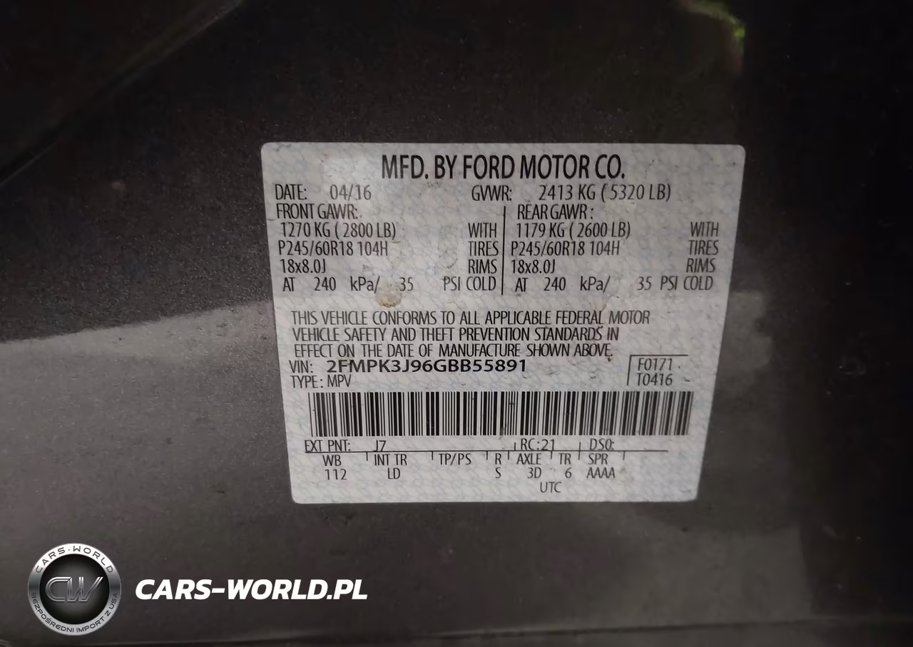 2016 Ford Edge Sel VIN:2FMPK3J96GBB55891 - 9