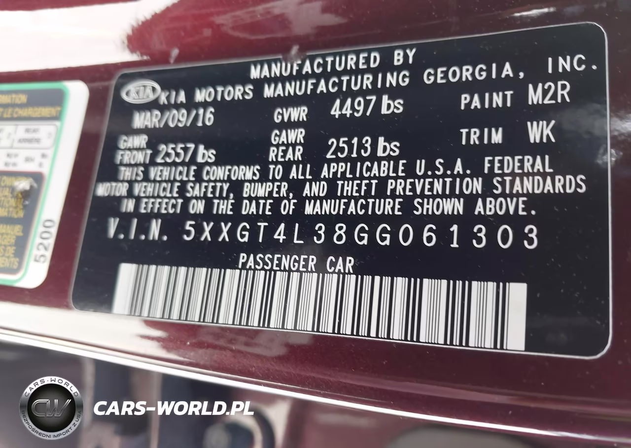 2016 Kia Optima Lx VIN:5XXGT4L38GG061303 - 9