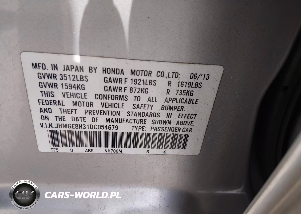 2013 Honda Fit VIN:JHMGE8H31DC054679 - 9