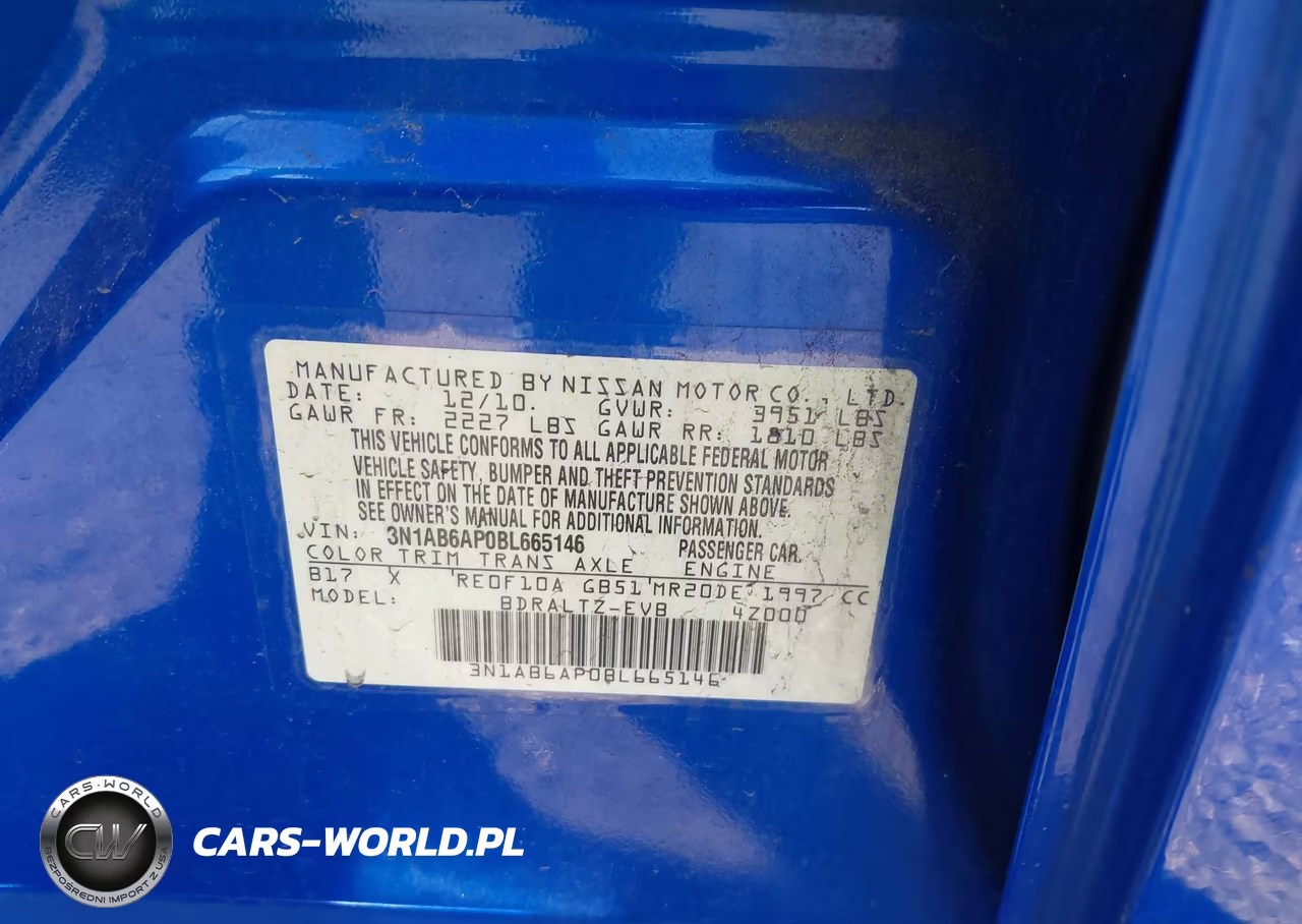 NISSAN SENTRA VIN:3N1AB6AP0BL665146 - 9