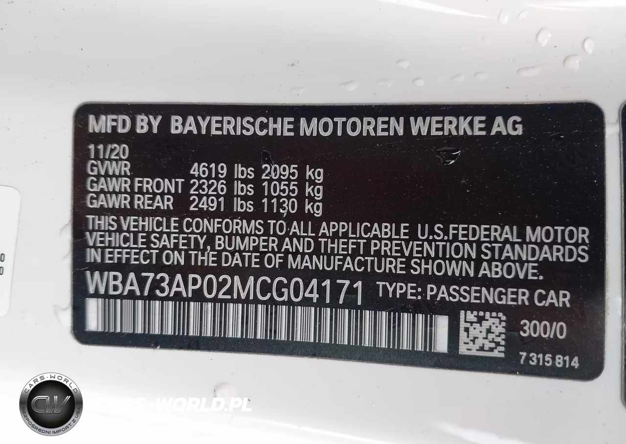 2021 BMW 430I xDrive VIN:WBA73AP02MCG04171 - 9