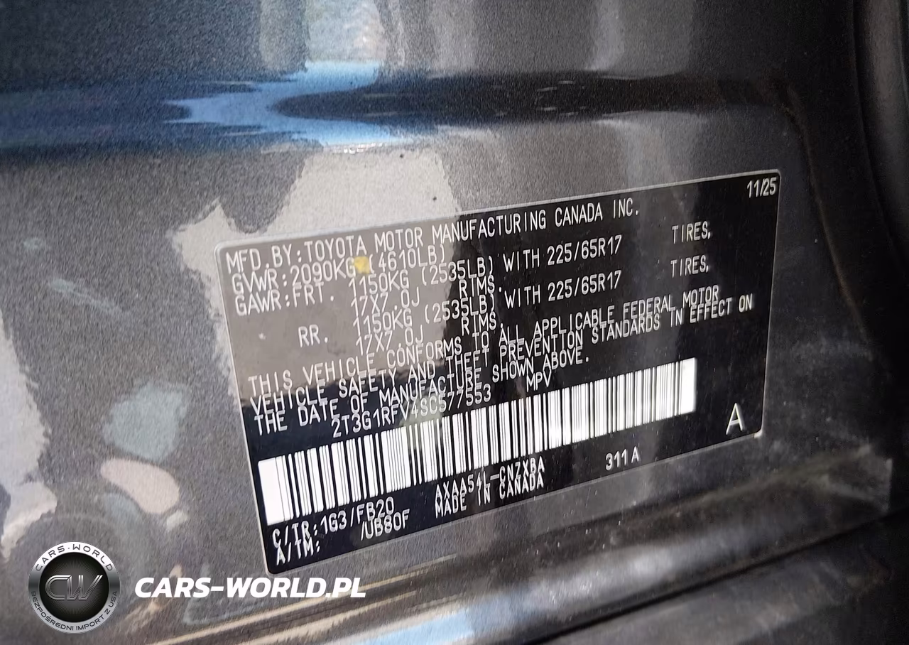 2025 Toyota Rav4 Le VIN:2T3G1RFV4SC577553 - 9