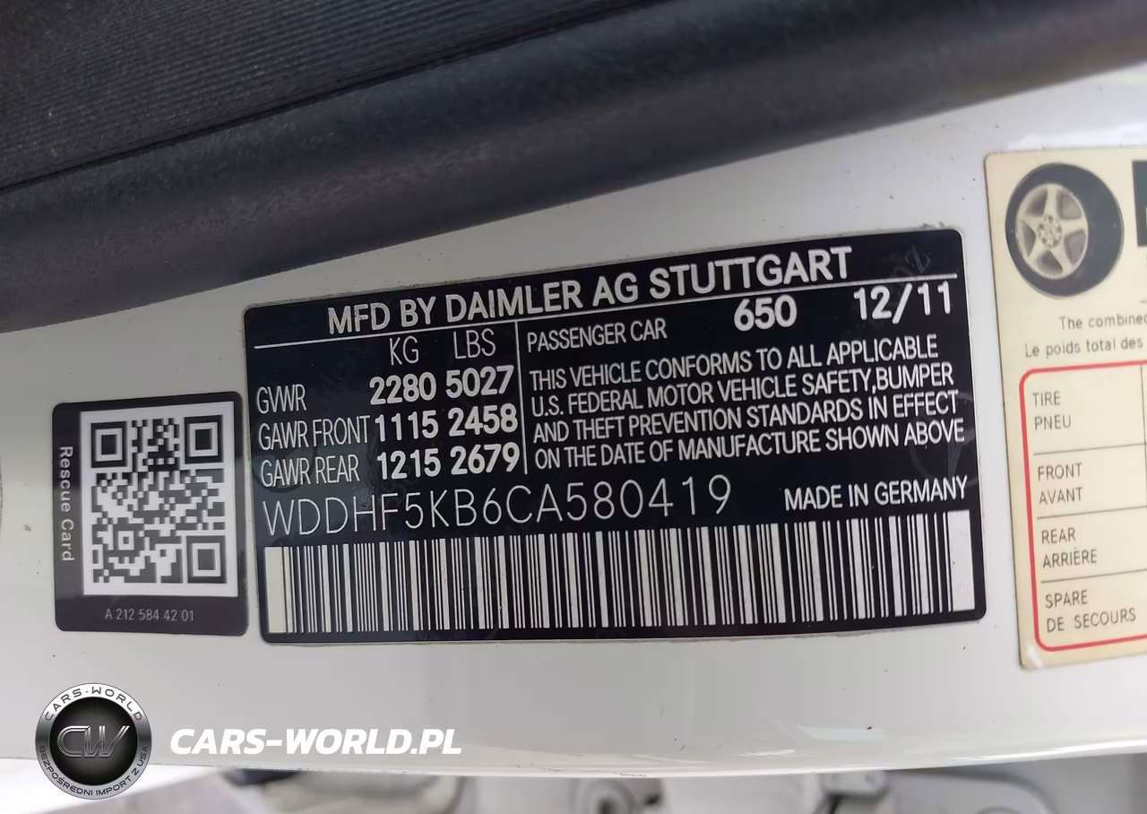 2012 Mercedes-Benz E 350 VIN:WDDHF5KB6CA580419 - 9