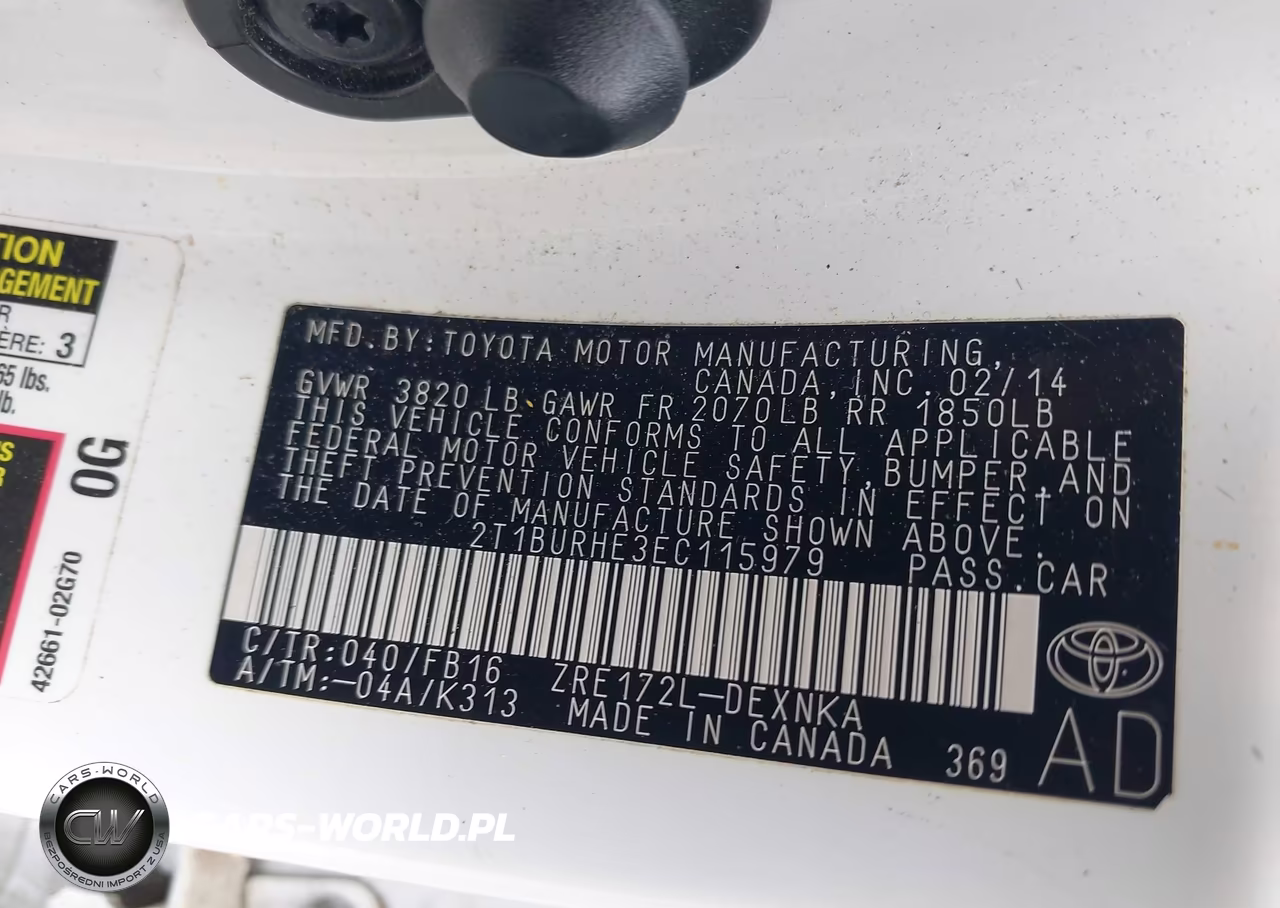2014 Toyota Corolla Le VIN:2T1BURHE3EC115979 - 9