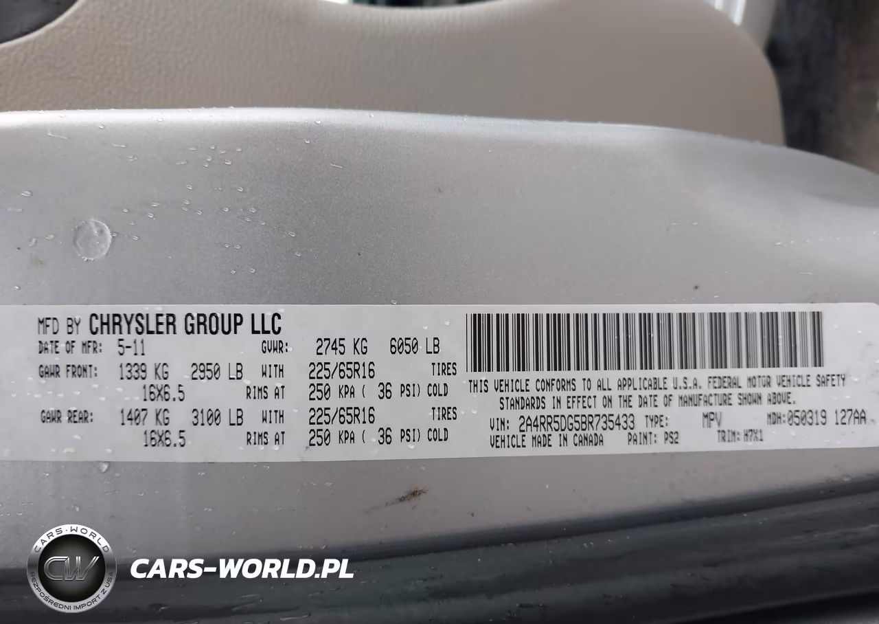 2011 Chrysler Town & Country Touring VIN:2A4RR5DG5BR735433 - 9