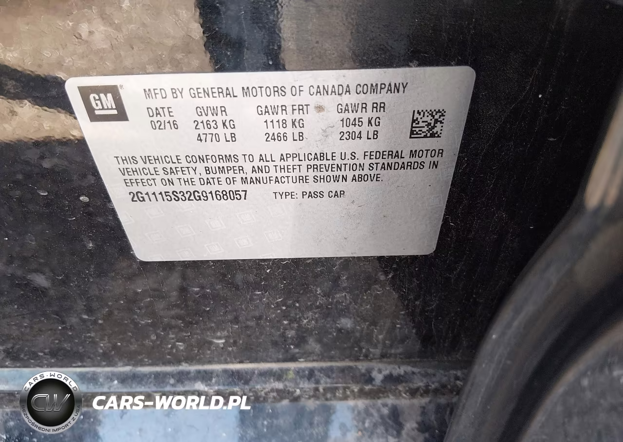 2016 Chevrolet Impala 2Lt VIN:2G1115S32G9168057 - 9