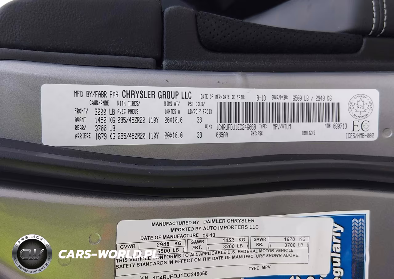 2014 Jeep Grand Cherokee Srt VIN:1C4RJFDJ1EC246068 - 9