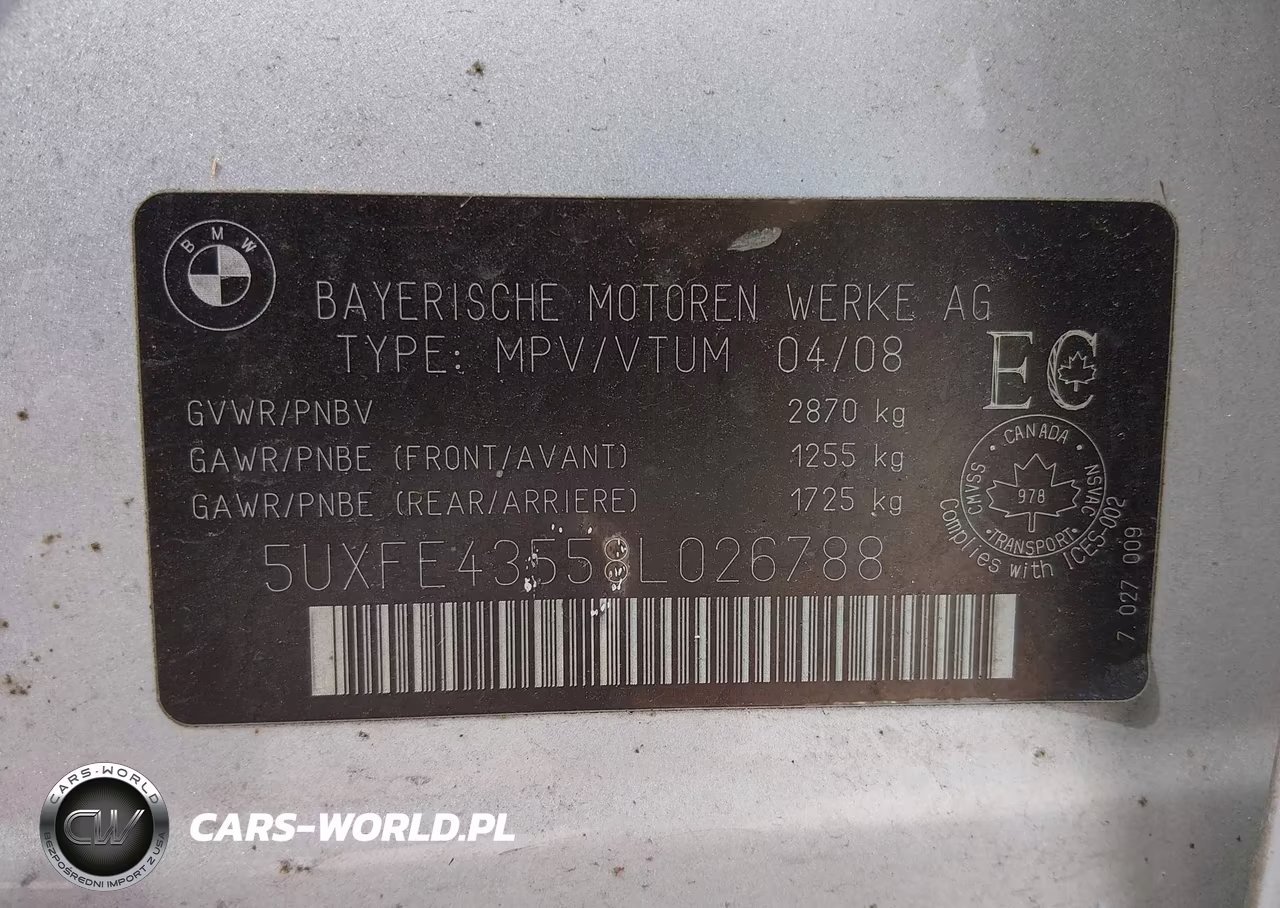 2008 BMW X5 3.0Si VIN:5UXFE43558L026788 - 9