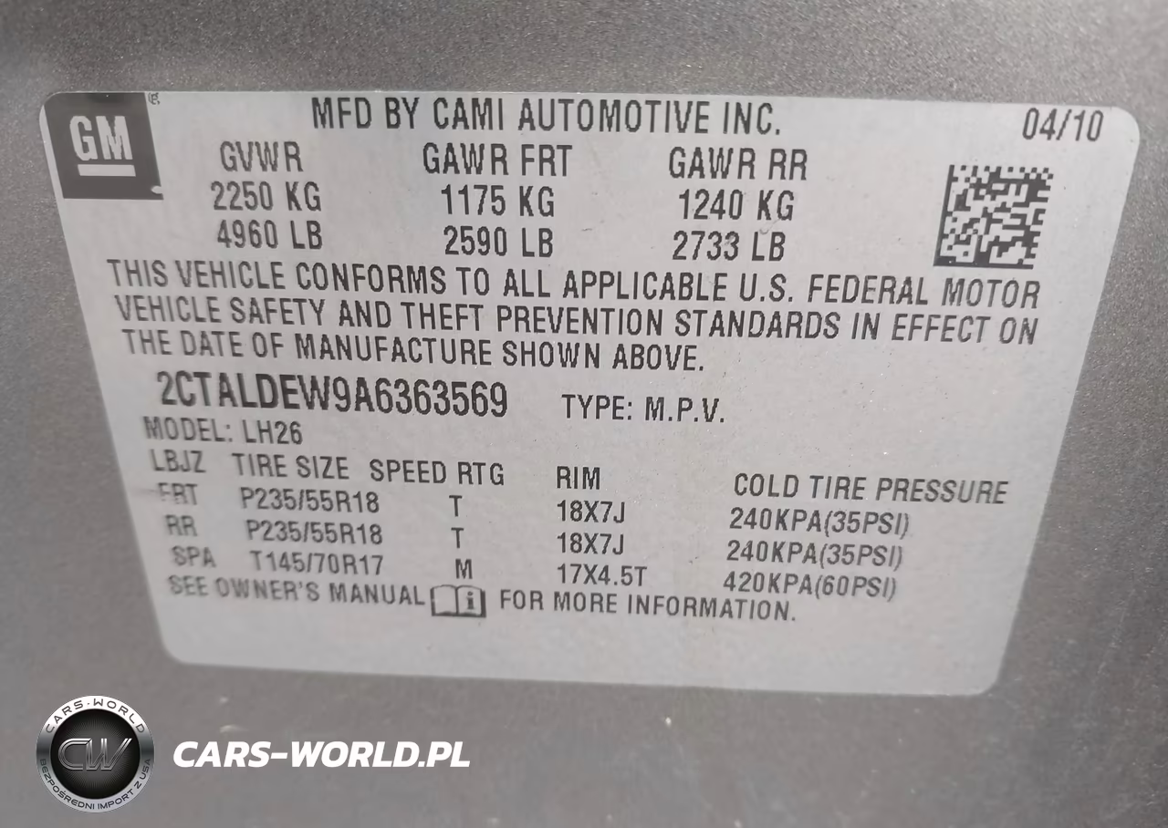 2010 GMC Terrain Sle-2 VIN:2CTALDEW9A6363569 - 9