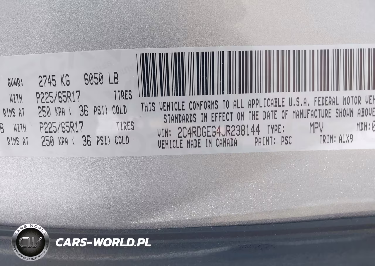 2018 Dodge Grand Caravan Gt VIN:2C4RDGEG4JR238144 - 9