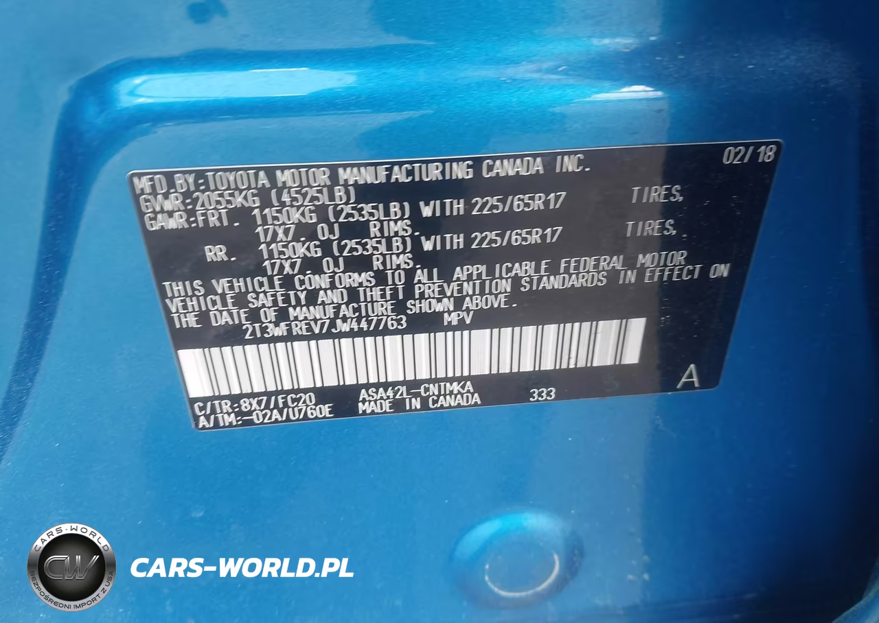 2018 Toyota Rav4 Xle VIN:2T3WFREV7JW447763 - 9