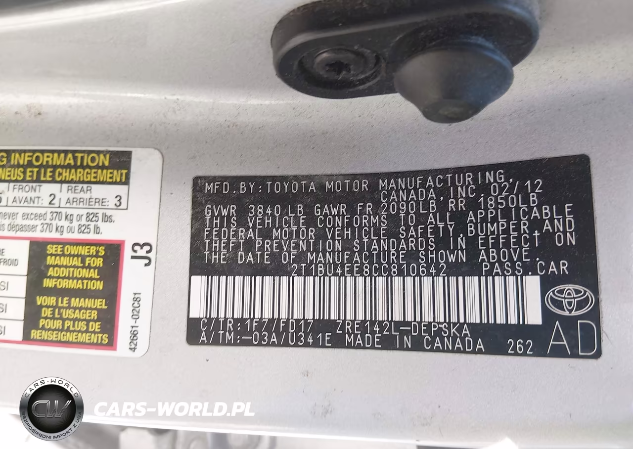 2012 Toyota Corolla S VIN:2T1BU4EE8CC810642 - 9