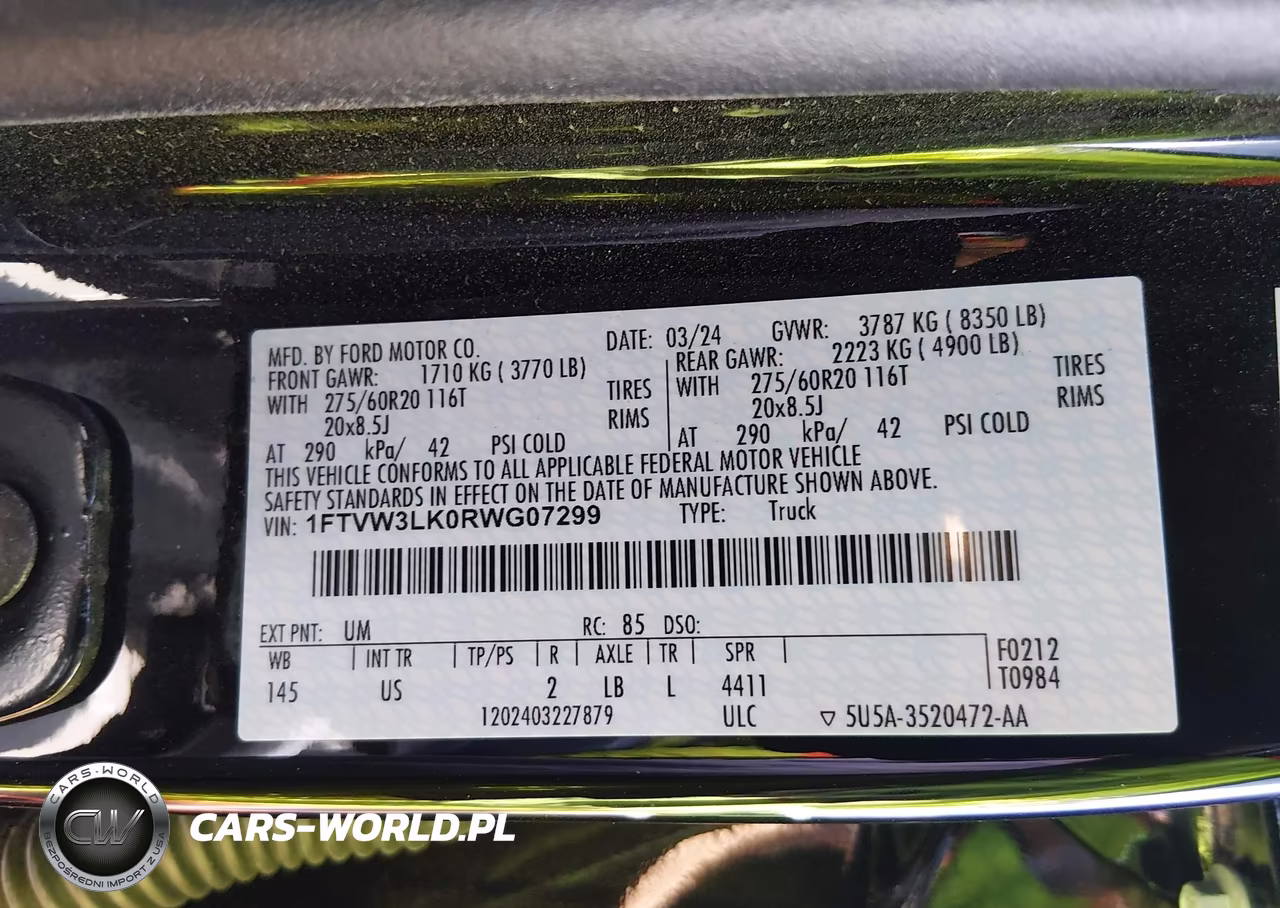 2024 Ford F-150 Lightning Xlt VIN:1FTVW3LK0RWG07299 - 9