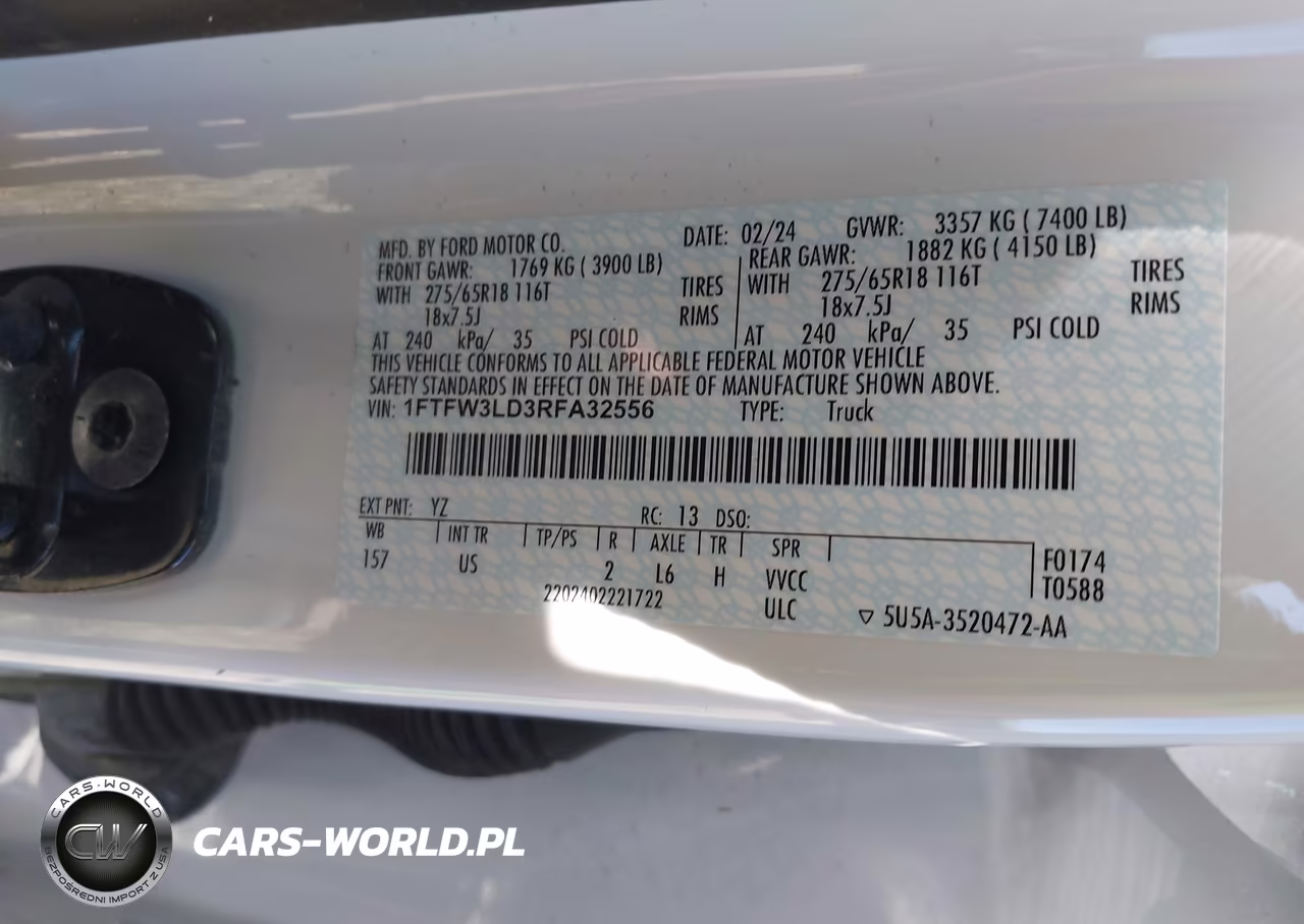2024 Ford F-150 Xlt VIN:1FTFW3LD3RFA32556 - 9