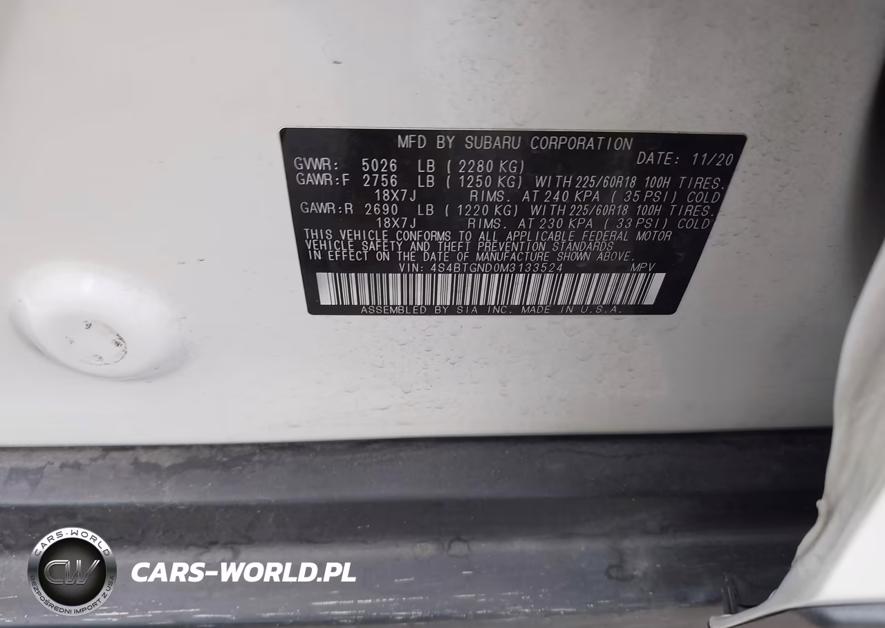 2021 Subaru Outback Limited Xt VIN:4S4BTGND0M3133524 - 9