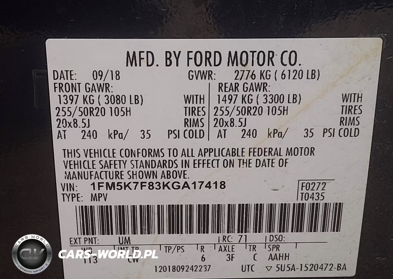 2019 Ford Explorer Limited VIN:1FM5K7F83KGA17418 - 9