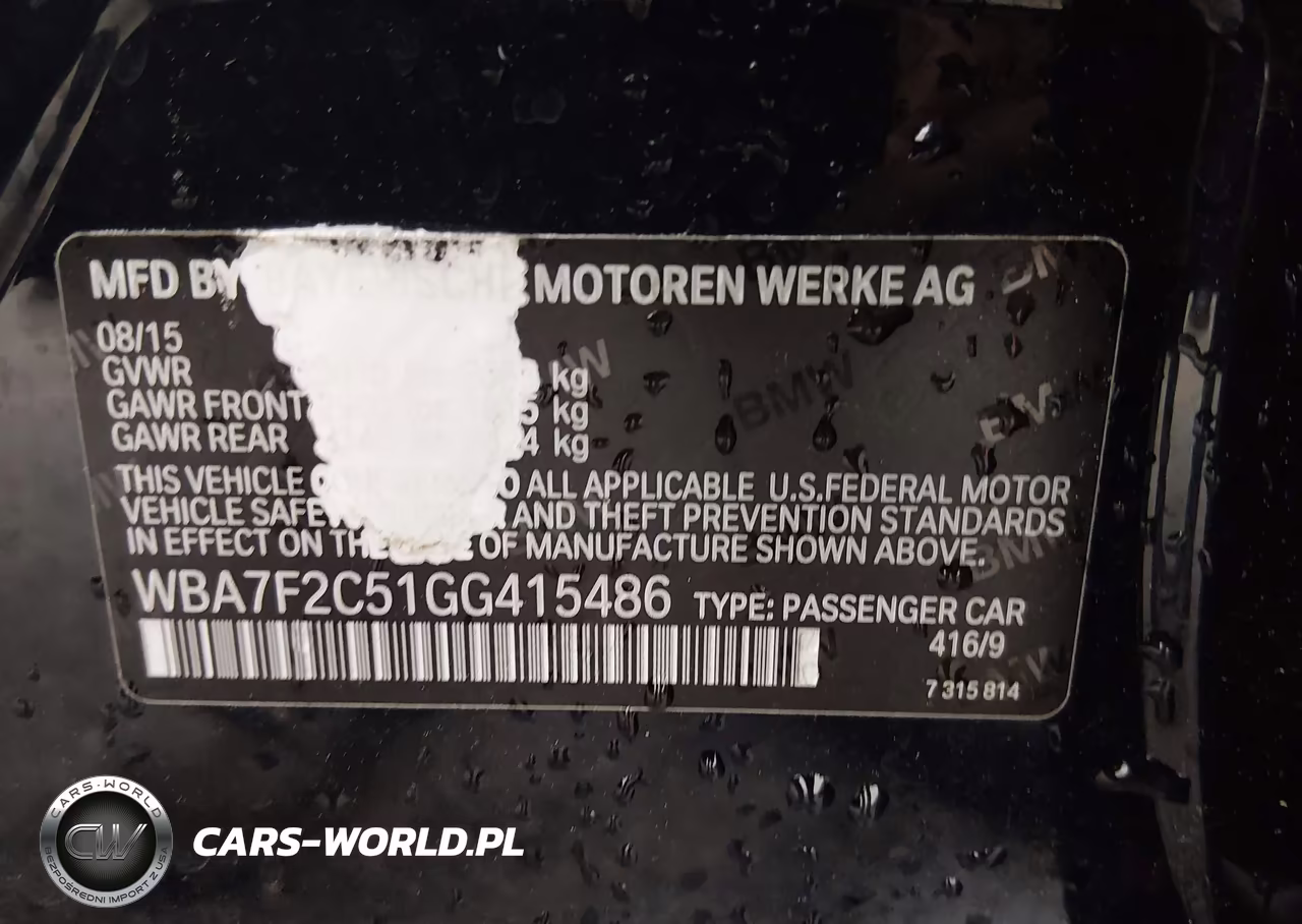 2016 BMW 750I xDrive VIN:WBA7F2C51GG415486 - 9