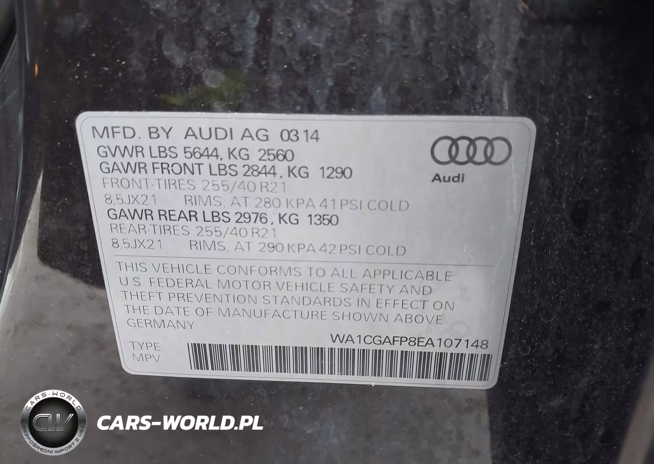 2014 Audi Sq5 Premium Plus VIN:WA1CGAFP8EA107148 - 9