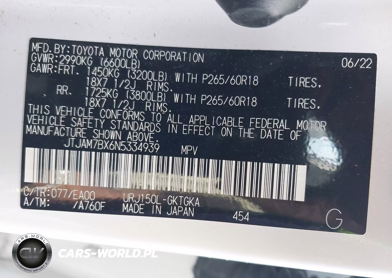 2022 Lexus Gx 460 Premium VIN:JTJAM7BX6N5334939 - 9