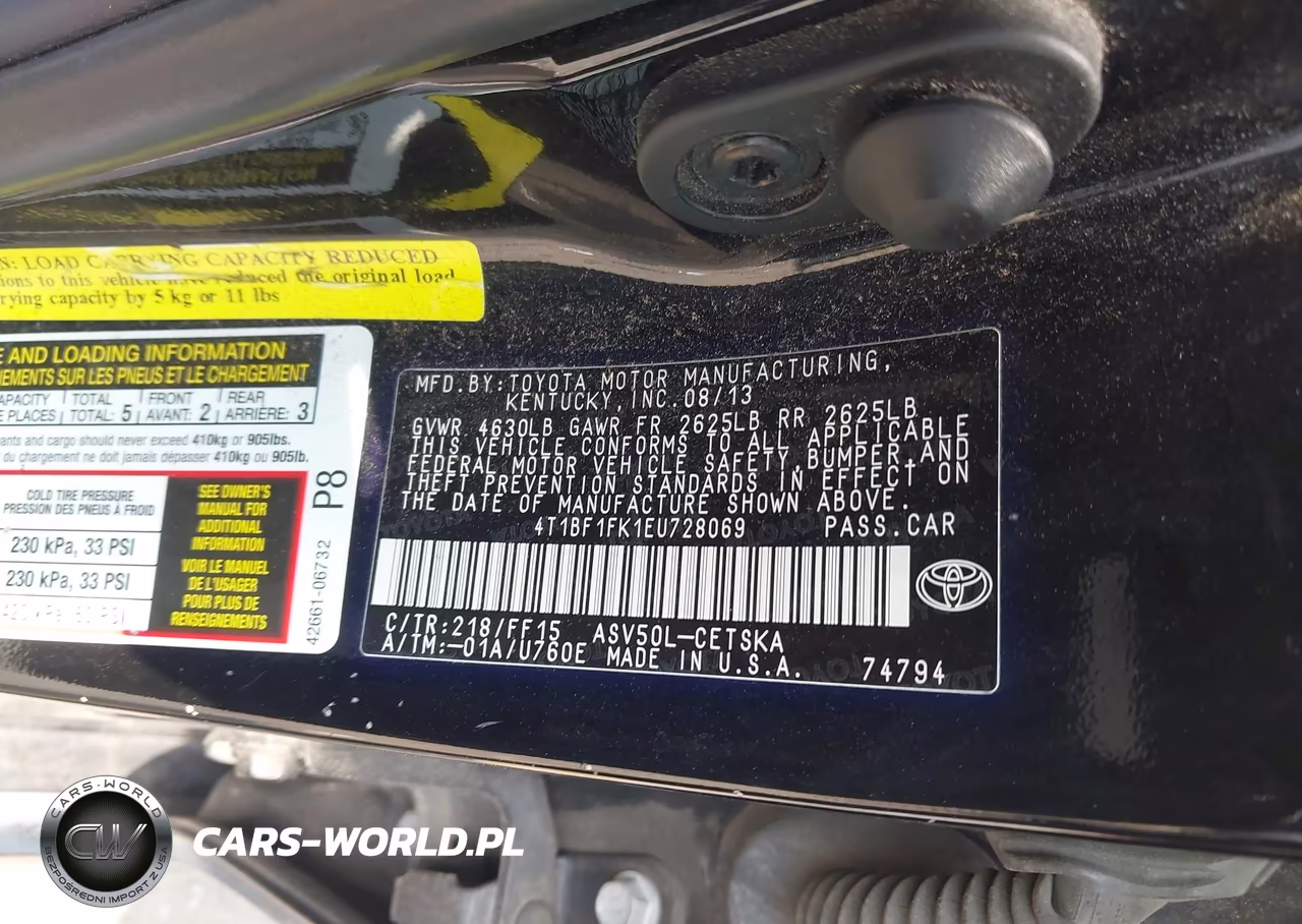 2014 Toyota Camry Se Sport VIN:4T1BF1FK1EU728069 - 9