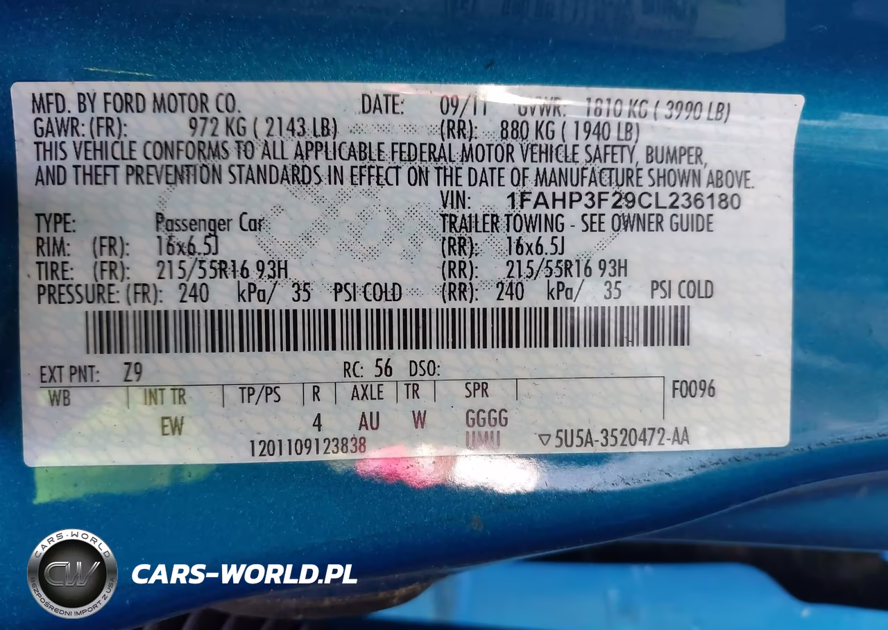 2012 Ford Focus Se VIN:1FAHP3F29CL236180 - 9