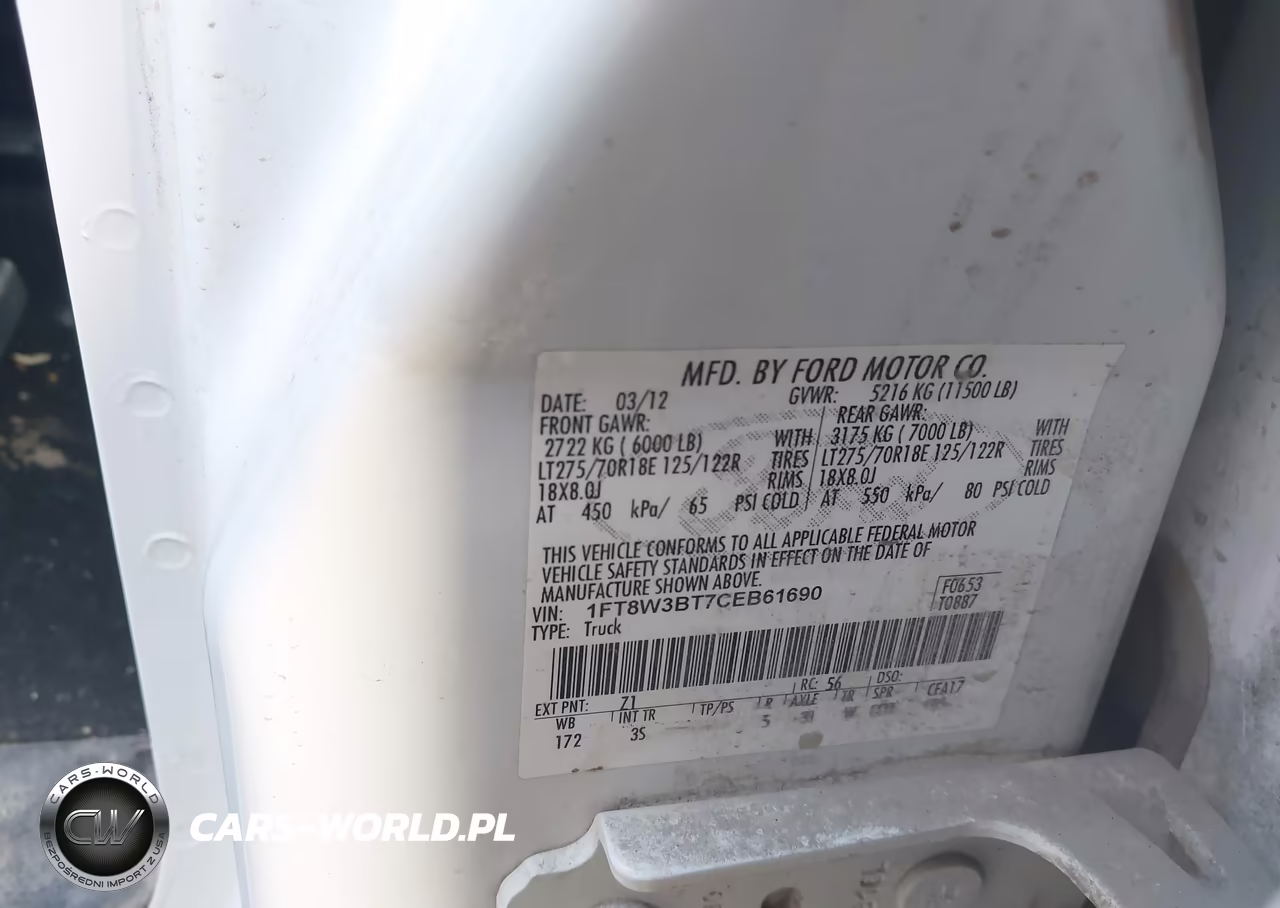 2012 Ford F-350 Xlt VIN:1FT8W3BT7CEB61690 - 9