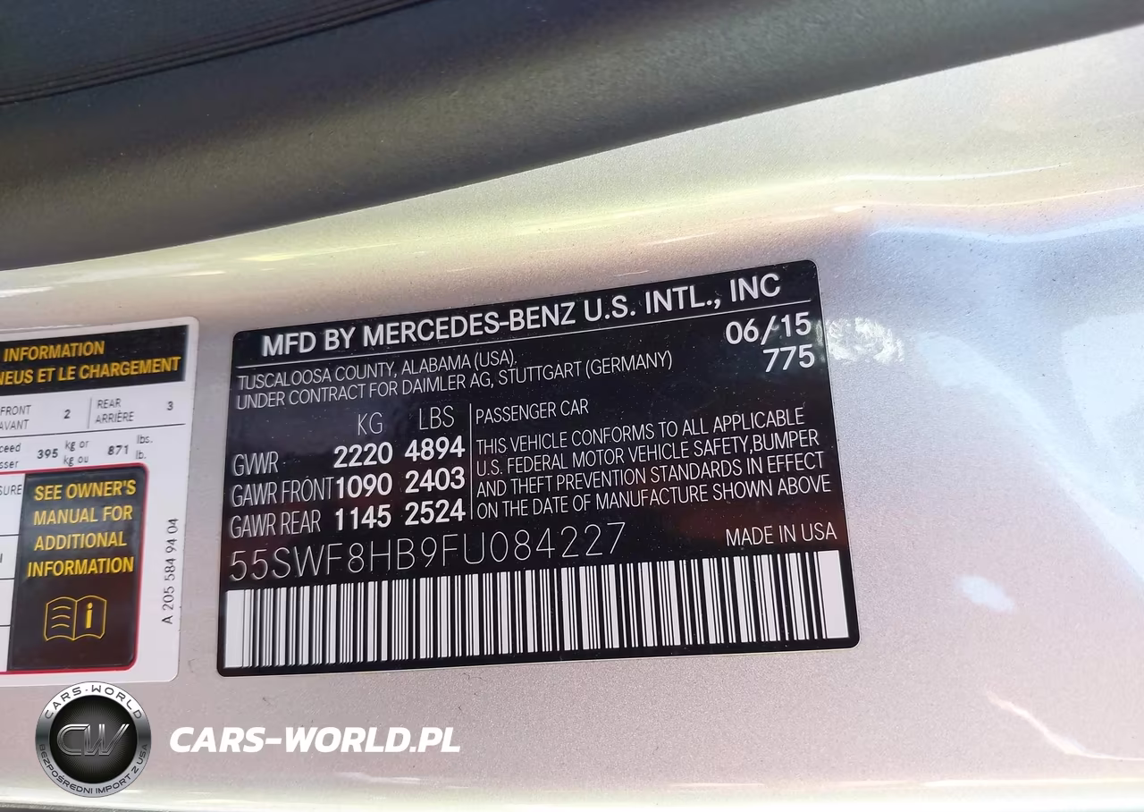 2015 Mercedes-Benz C 63 Amg S VIN:55SWF8HB9FU084227 - 9