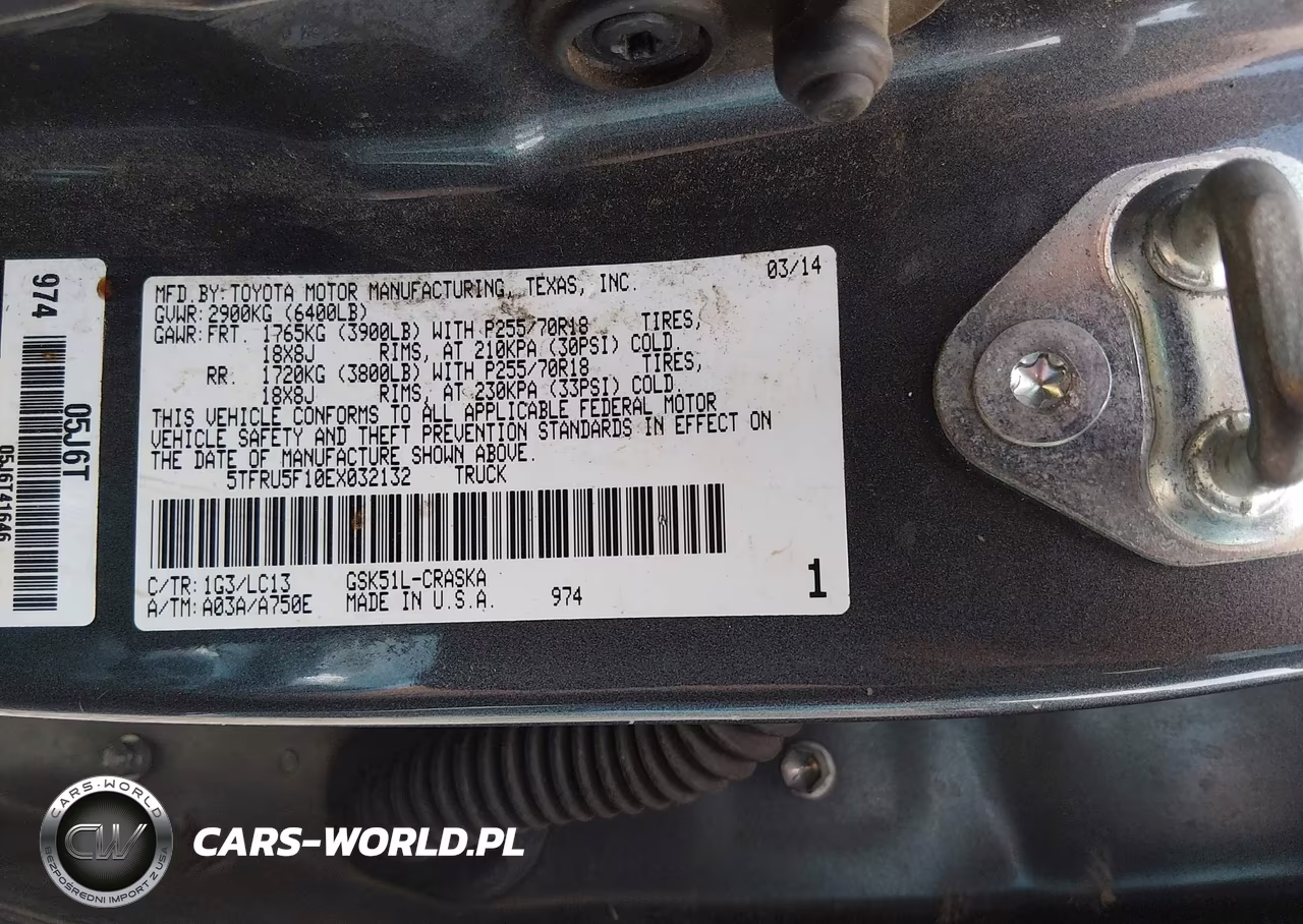 2014 Toyota Tundra Sr V6 VIN:5TFRU5F10EX032132 - 9