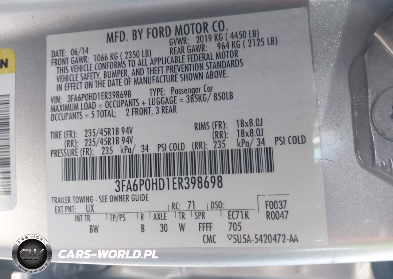 2014 Ford Fusion Se VIN:3FA6P0HD1ER398698 - 9