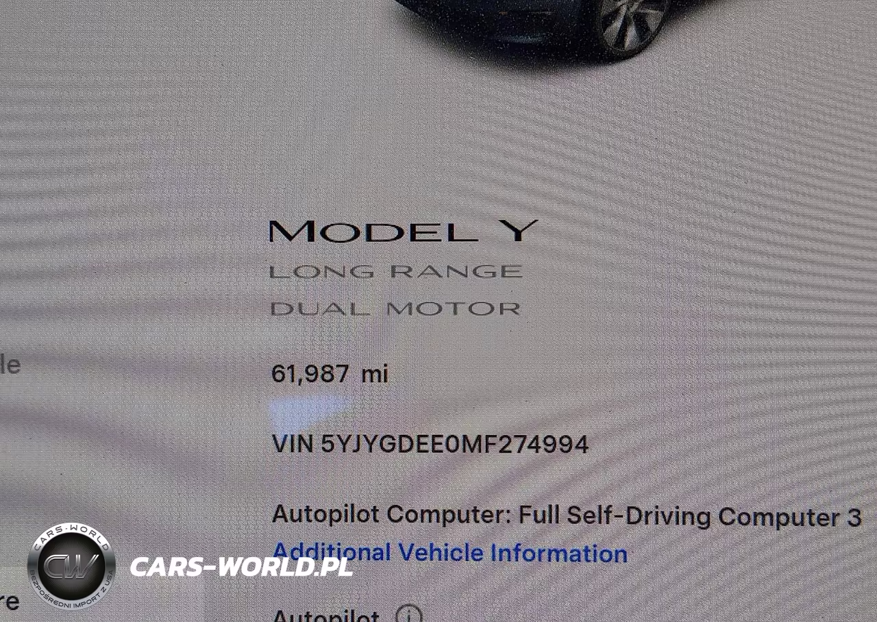 2021 Tesla Model Y Long Range Dual Motor All-Wheel Drive VIN:5YJYGDEE0MF274994 - 14