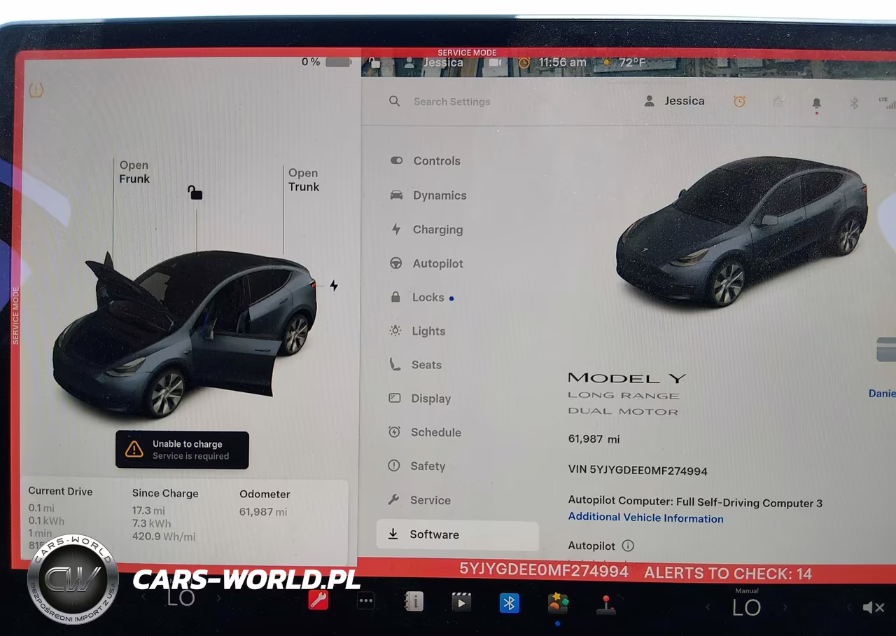 2021 Tesla Model Y Long Range Dual Motor All-Wheel Drive VIN:5YJYGDEE0MF274994 - 7