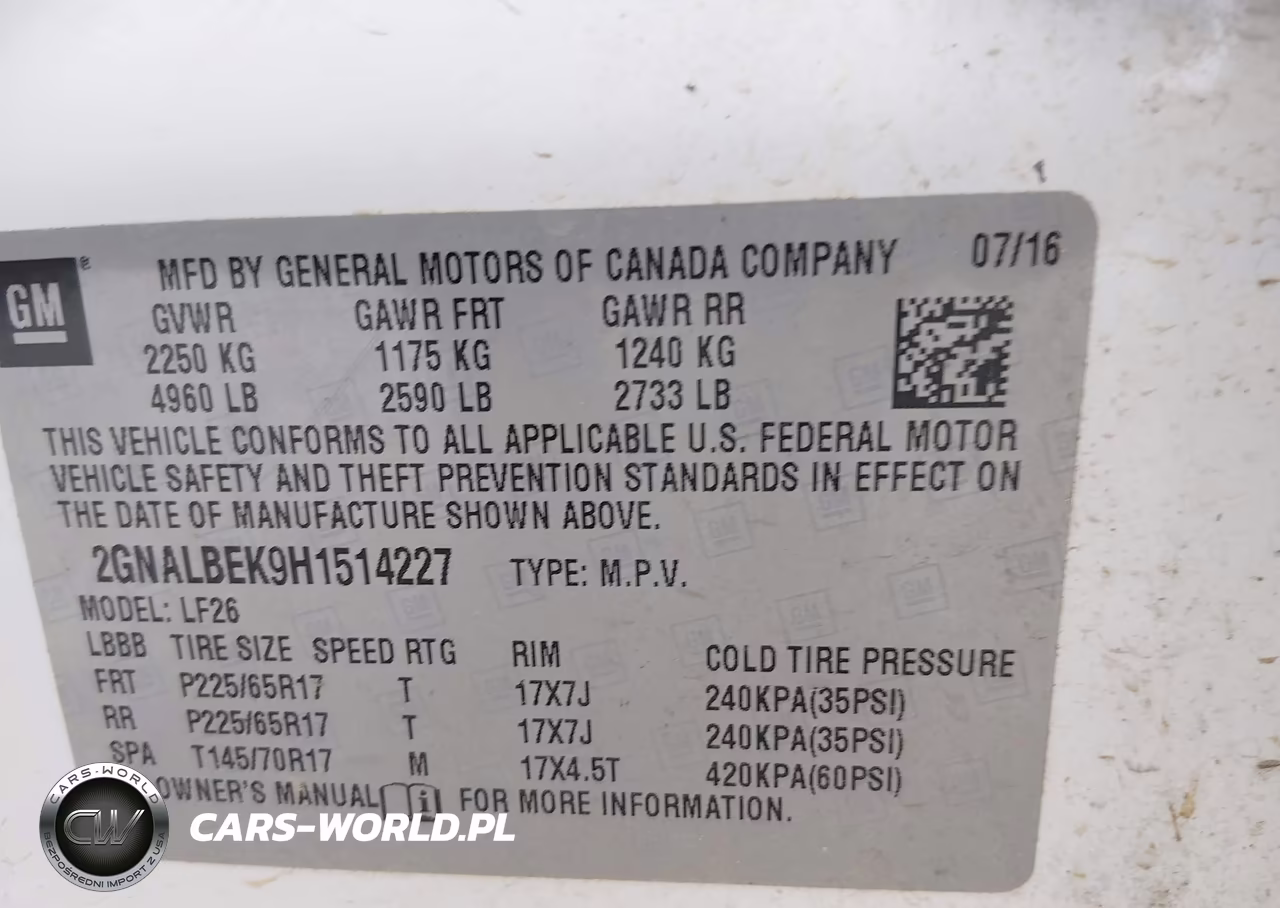 2017 Chevrolet Equinox Ls VIN:2GNALBEK9H1514227 - 9