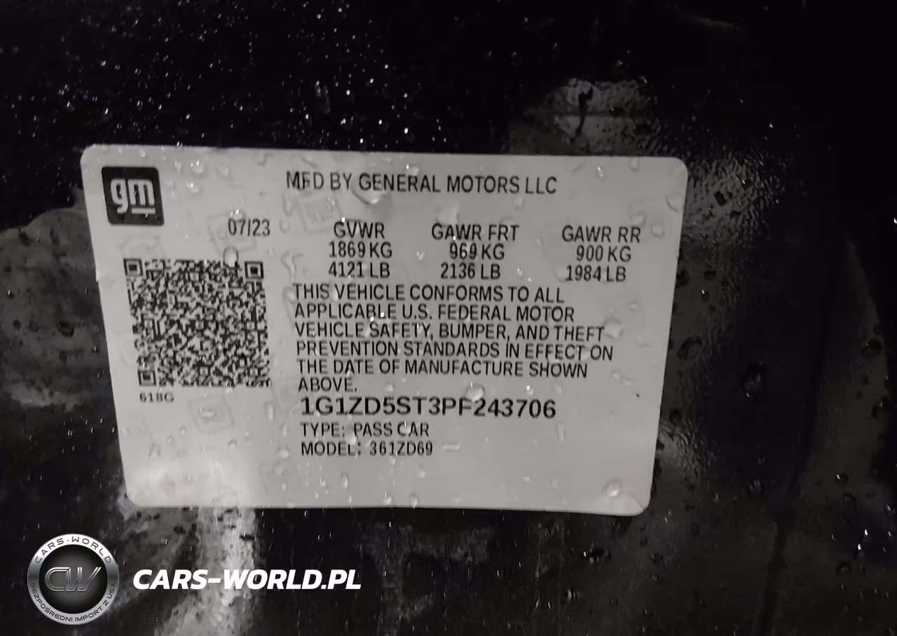 2023 Chevrolet Malibu Fwd 1Lt VIN:1G1ZD5ST3PF243706 - 9